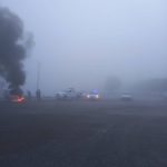 در پی مه غلیظ کنترل و مسدود شدن موقتی محورهای ارتباطی آبادان مه غلیظ جاده آبادان – اهواز و آبادان – ماهشهر را به حالت نیمه بسته درآورد.